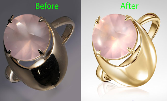 do jewelry photo color correction retouching professionally