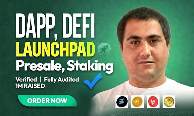 build presale staking cex dex dao launchpad nft token on solana evm ton