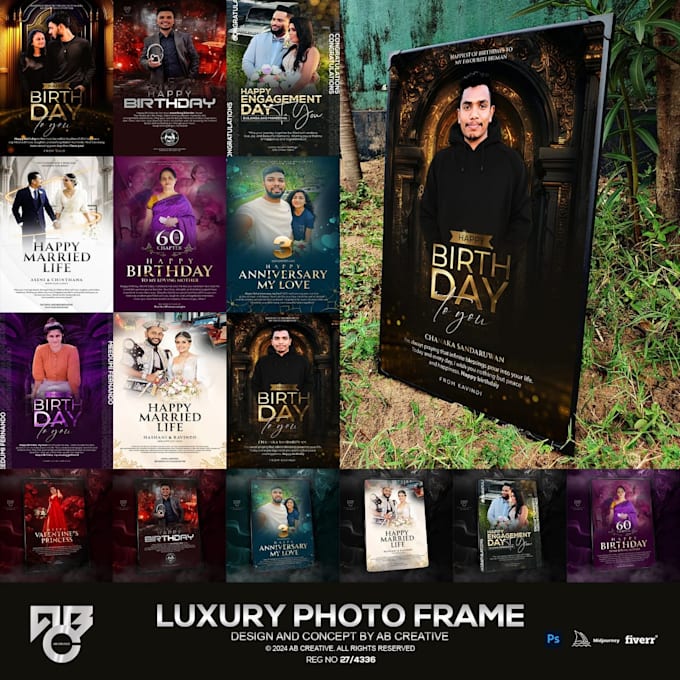 design elegant luxury birthday and anniversary flyers