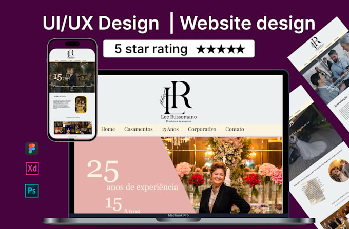 create UI UX webdesign in figma photoshop with  mockups and prototypes