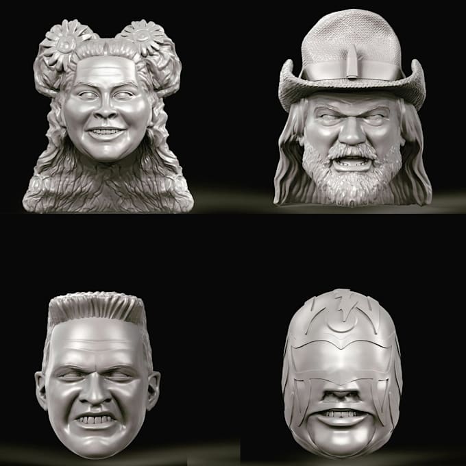 action figures maker, sculpt 3d figure for 3d printing, printable stl file mini