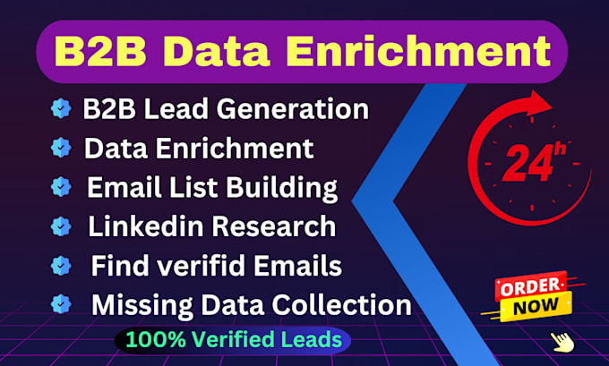 do data enrichment, b2b lead generation and missing data collect