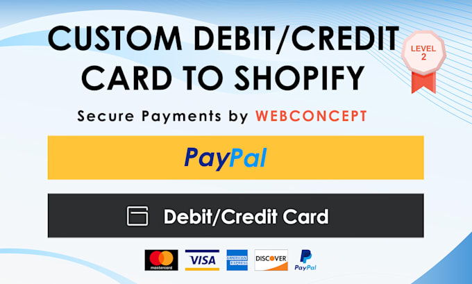 setup custom paypal smart button and credit card on shopify