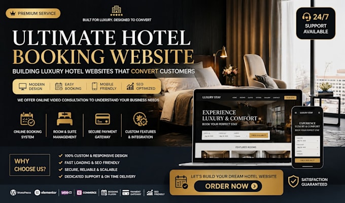 professionally build hotel and resort booking website airbnb