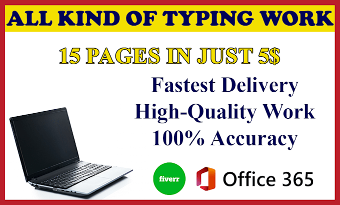 fast typing job, retype scanned documents, your typist