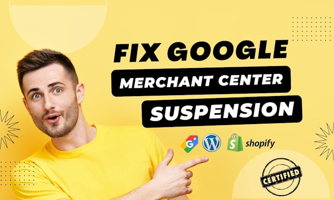 fix google merchant center suspension, misrepresentation and errors