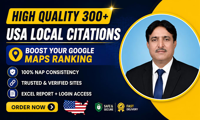 do 300 USA local citations and directory submission