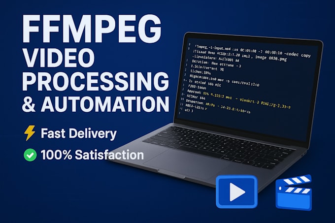 create custom ffmpeg commands for video editing, audio processing, automation