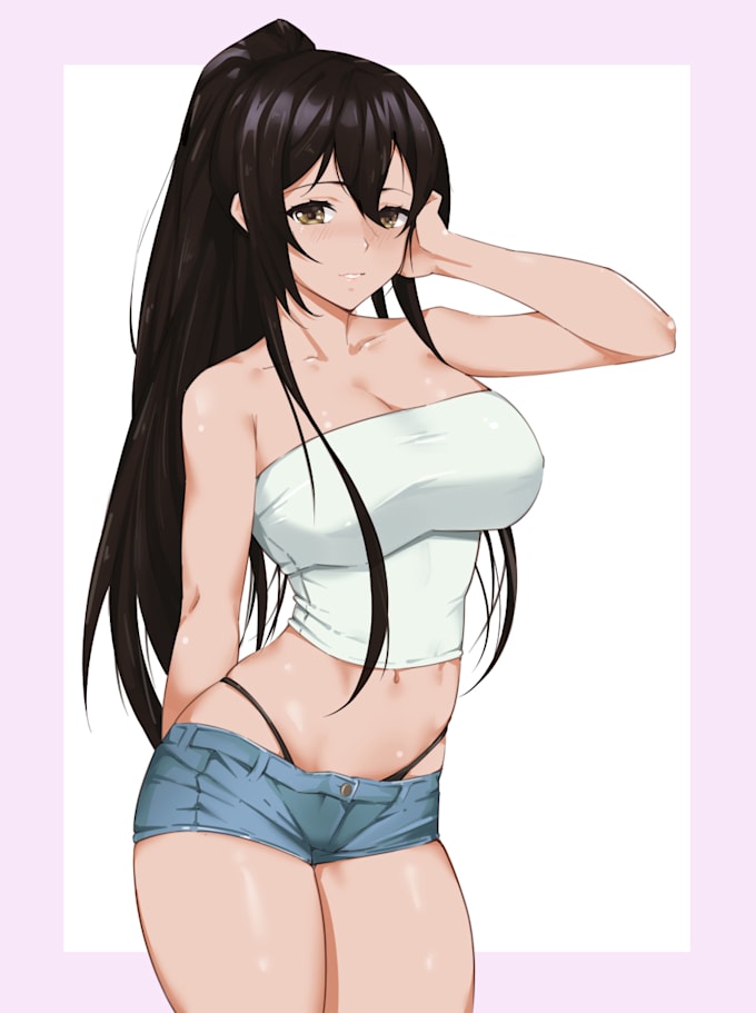 draw nsfw anime art in my hand drawing style