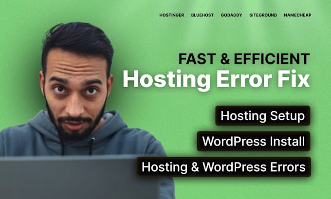 setup hosting on wordpress website and fix hosting errors