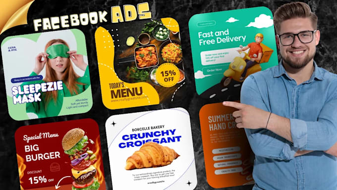 design creative facebook ads images or instagram ad, post