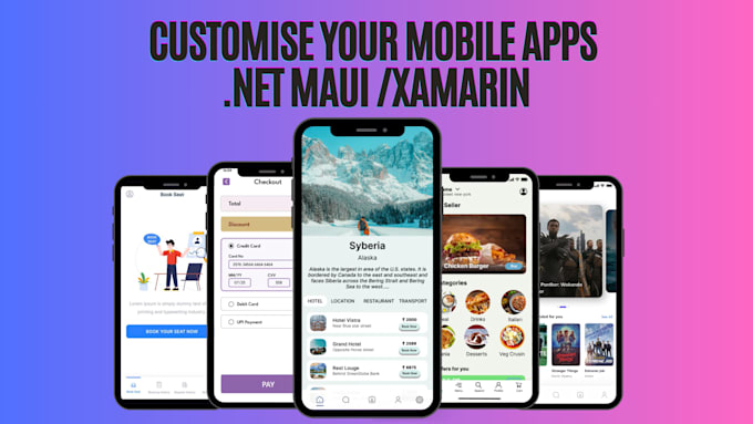 develop custom mobile apps using maui or xamarin