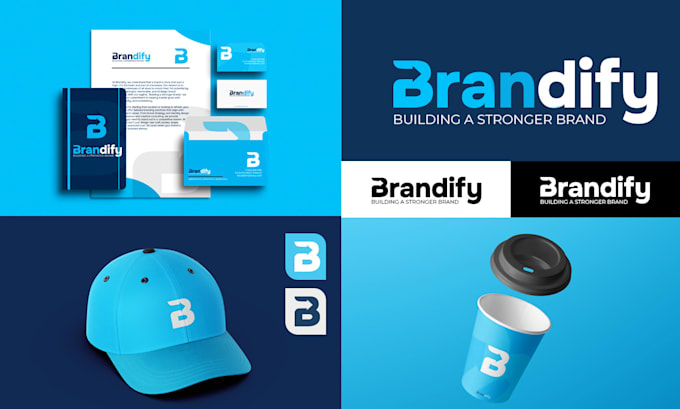 design business logo and brand identity with complete branding kit