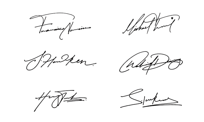design artistic handwritten signature logo