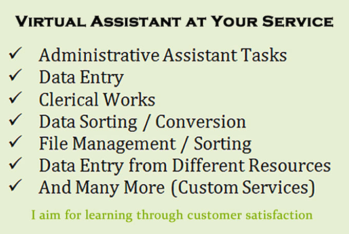 be a virtual assistant internet research PDF to word customer email support VA