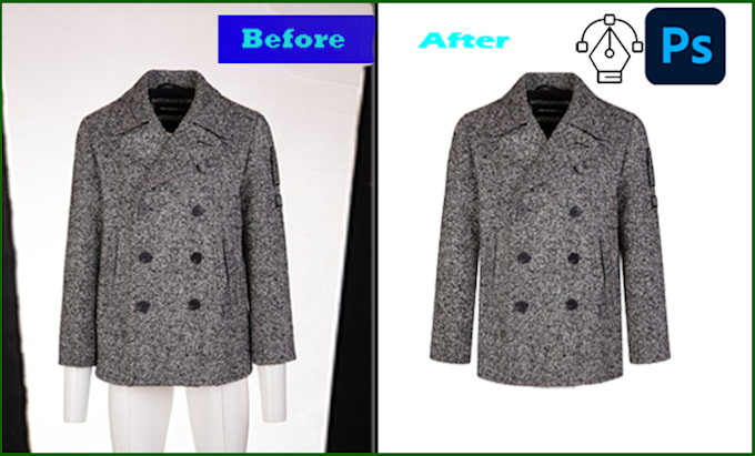 do ghost mannequin symmetrical neck joint service and flat clothing image edit