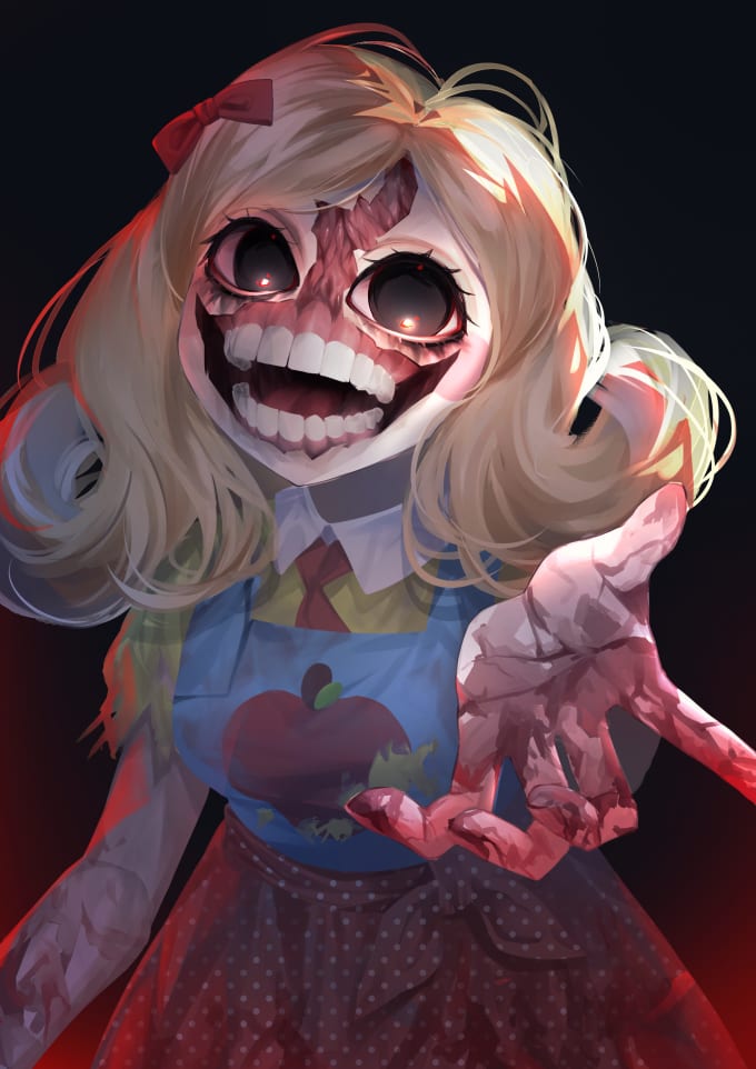 Draw gore, horror, dark art for you by Jessechen422 Fiverr