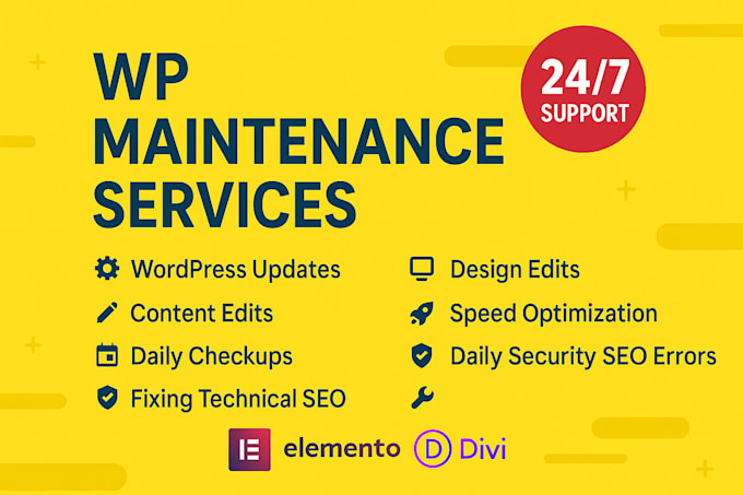 provide monthly wordpress maintenance and website support