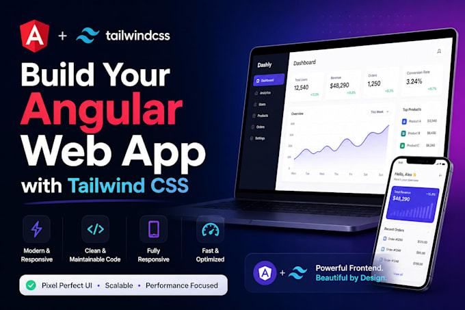 build your angular web app with tailwind CSS