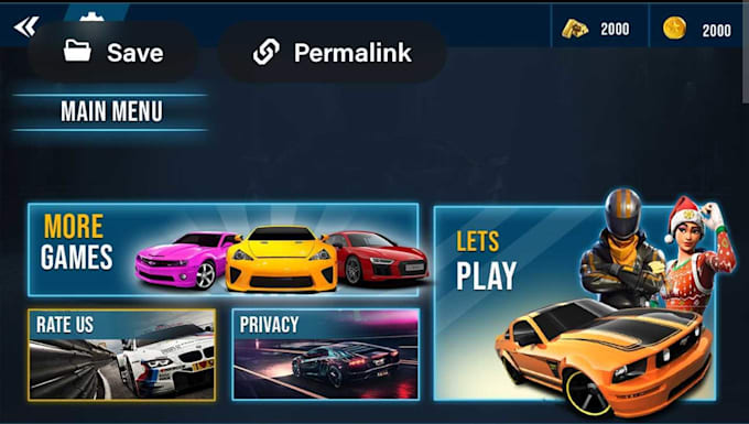 Unity game dev design ui ux photoshop unity screenshot by Gamebitsquare ...