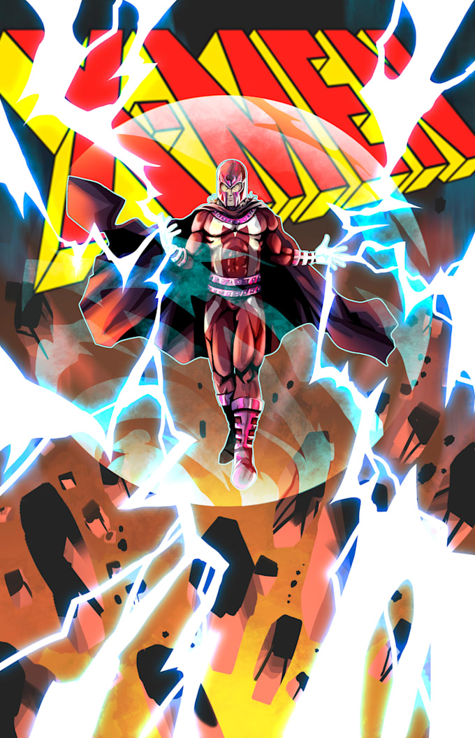create comic book illustration, pages and characters
