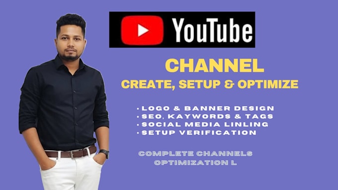 create and setup youtube channel with logo banner