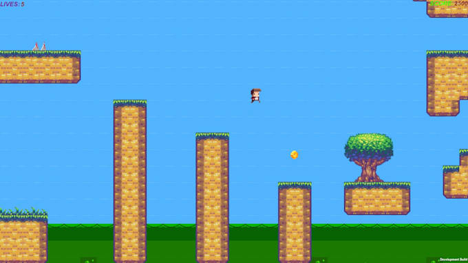 develop a 2d video game in unity