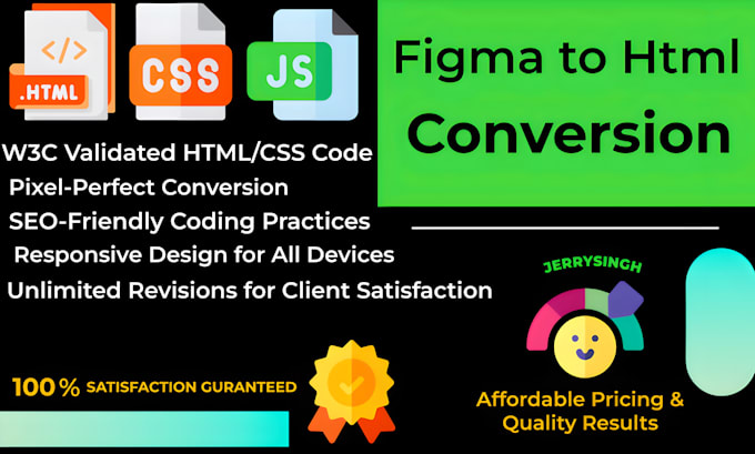 convert figma designs to HTML, CSS, js, PSD, and wordpress