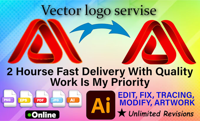 recreate, redraw, redo, resize, edit logo or image in adobe illustrator