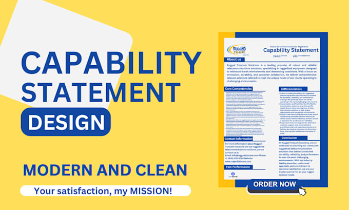 Design a professional and creative capability statement by Rugged7439 ...