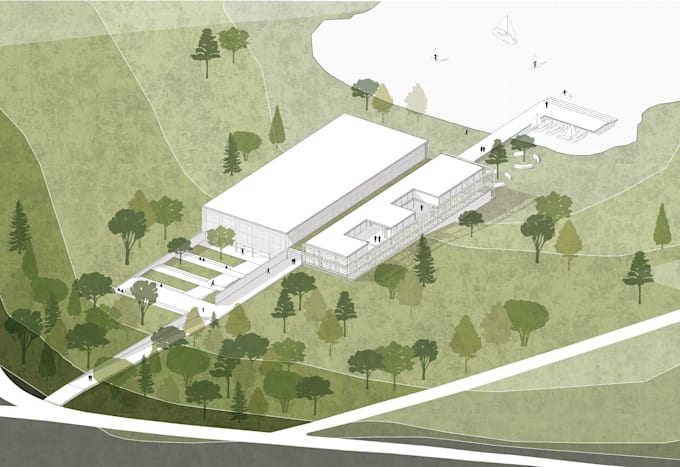 create architectural axonometric and concept diagrams