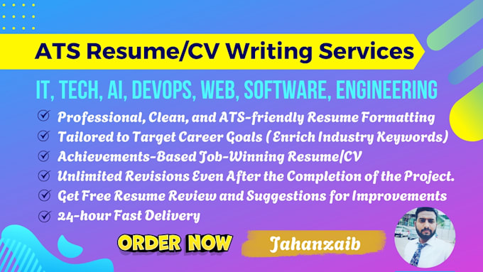 write tech resumes, CV for devops cloud engineers, full stack software developer