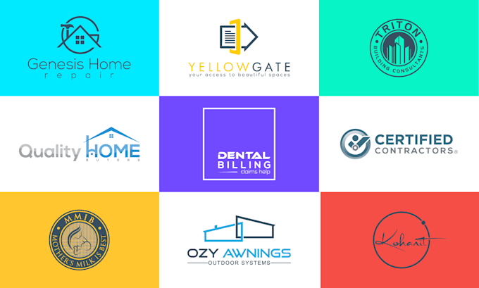 do minimal typo sleek modern maker real state logo expert