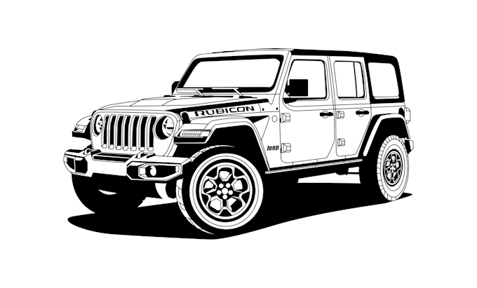 draw line art vector from your car