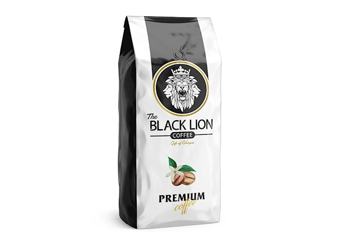 coffee bag packaging label sticker and logo design