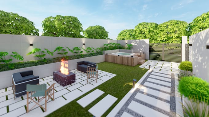 do site plan and a beautiful 3d renderings for your garden