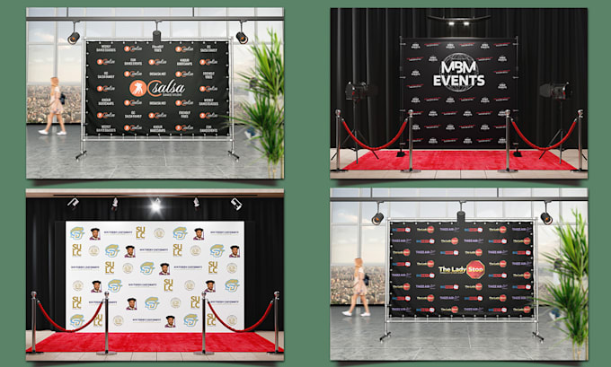 do professional step and repeat banners, backdrop by logo