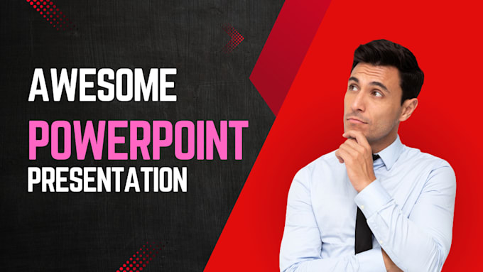 design modern powerpoint presentation and market research