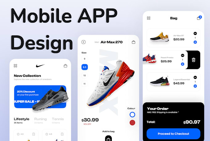 create UX UI design for your app using figma