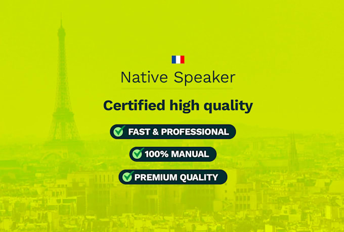 manually proofread any french text at the best price
