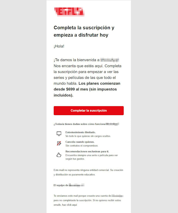 make an html template for mailing