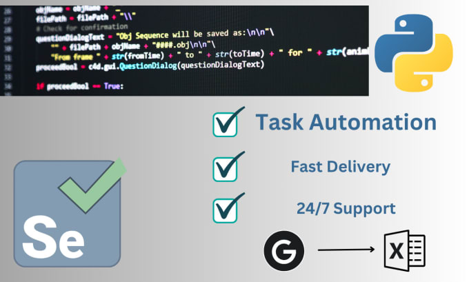 Create python bots, scripts, automate jobs by Iamnoumankhan | Fiverr image.