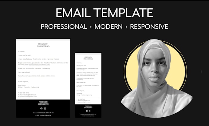 Build custom email template and signature for your business by