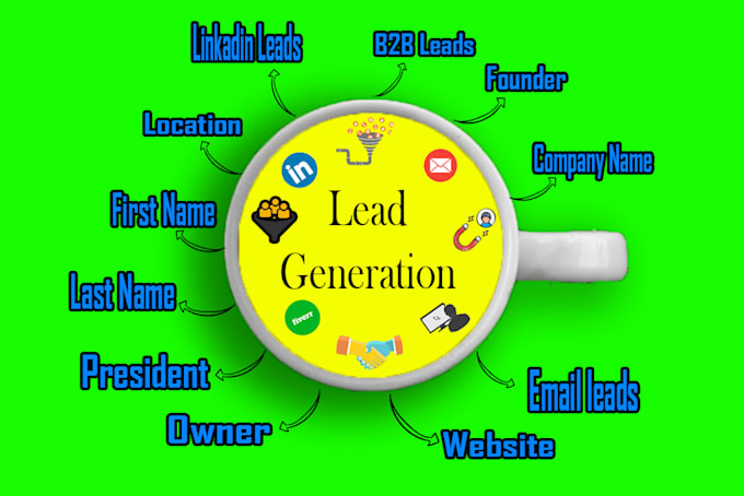 b2b lead generation, targeted email list building, linkedin, web research
