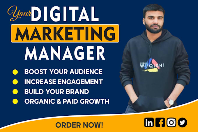be your social media manager , grow your instagram and facebook