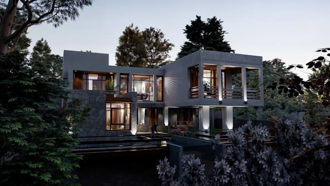 create architectural 2d floor plan, house exterior interior design and renders