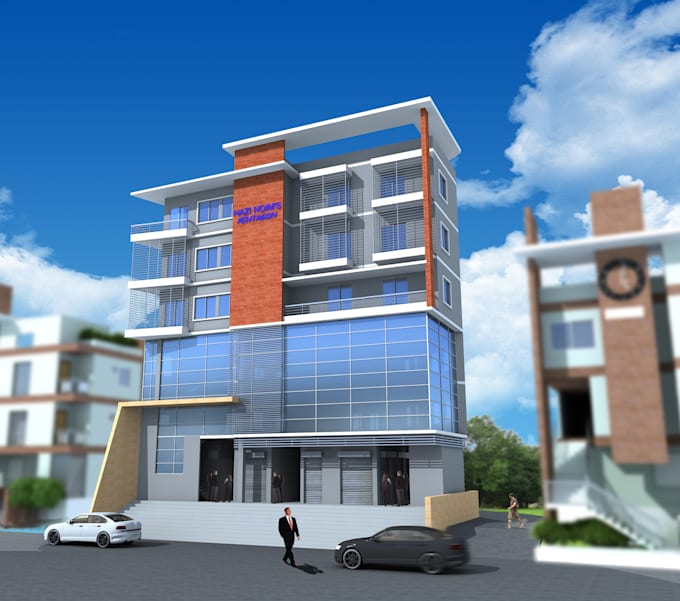 architectural design 2d and 3d model by revit