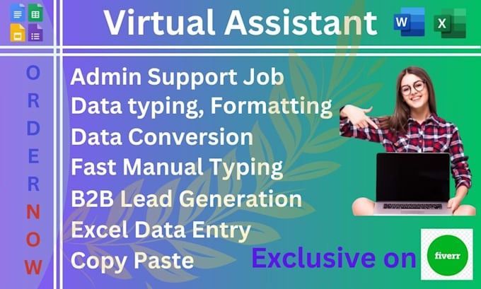be virtual assistant to do data entry, copy paste, typing job