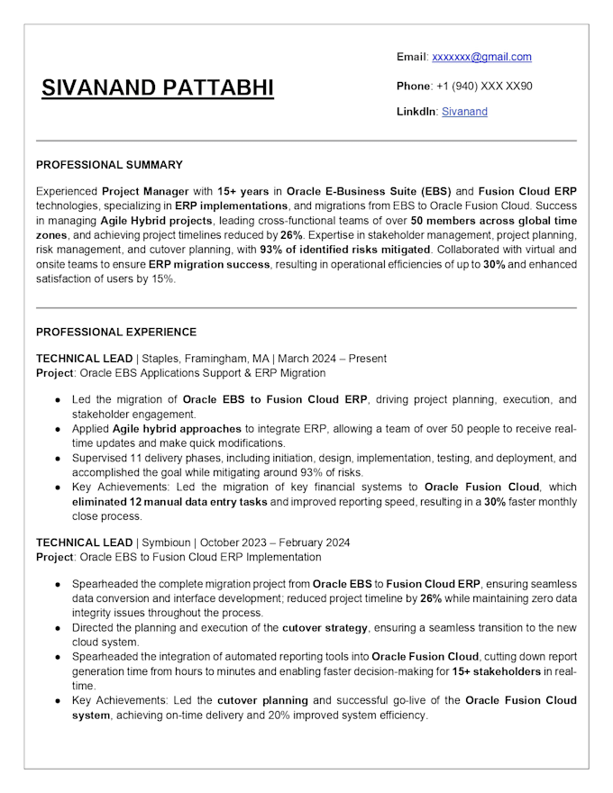 help you create the best resume, based on job description