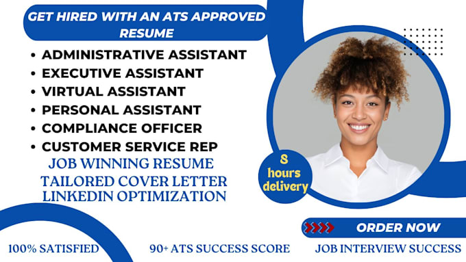 write virtual assistant, administrative assistant, executive assistant resume